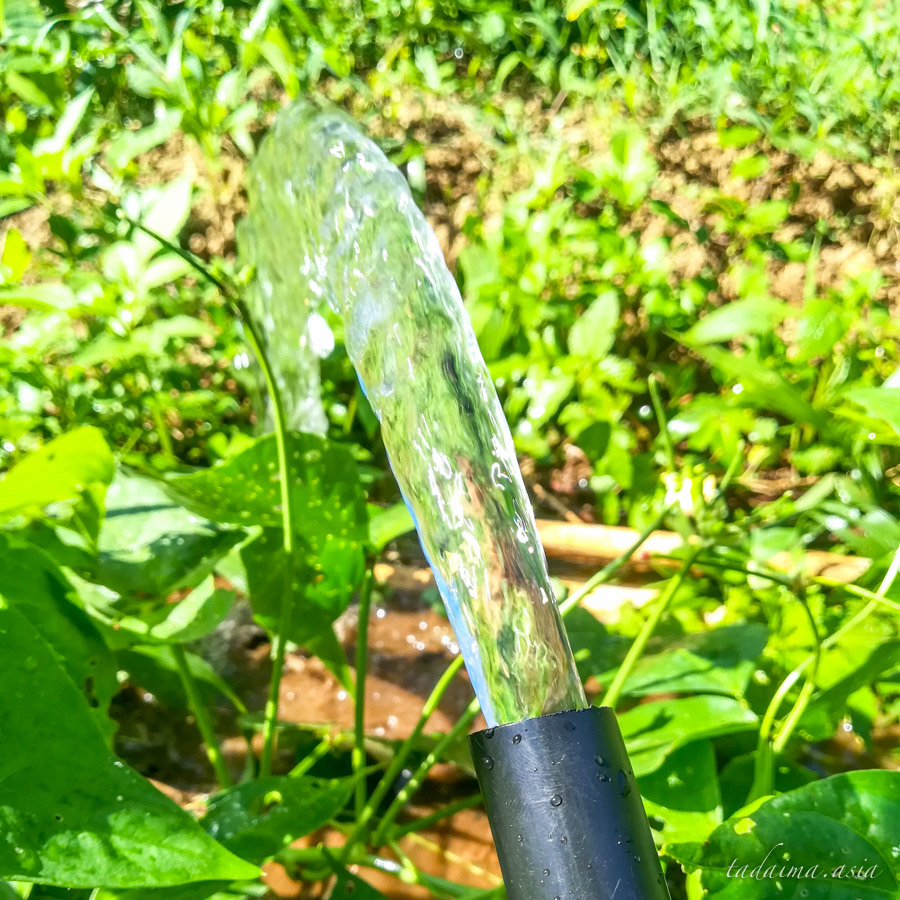 露出配管で水道水で引くのに使った材料。ポリ管の継手は安価な樹脂製を使う | おかえり